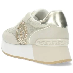 Beige plateau sneakers