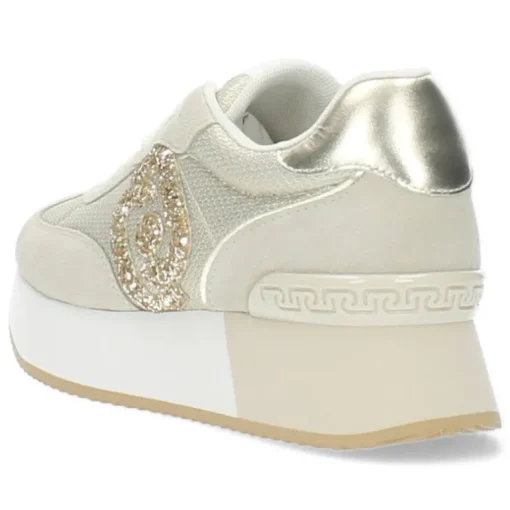 Beige plateau sneakers
