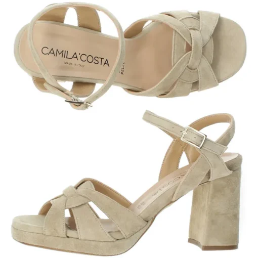 Beige sandalen