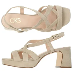 Beige sandalen