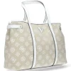 Beige shoppers