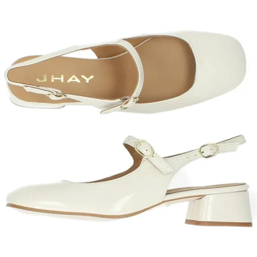 Beige slingbacks