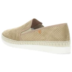 Beige slip-ons