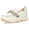 Beige/metallic sneakers