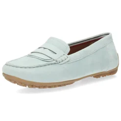 blauwe mocassins