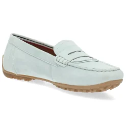 blauwe mocassins