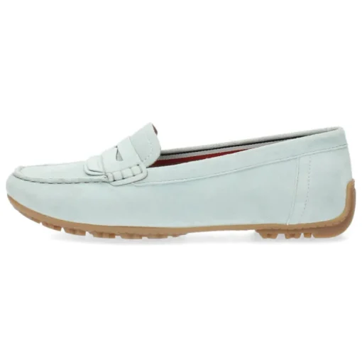 blauwe mocassins
