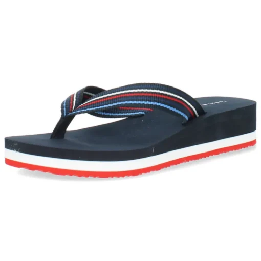 Blauwe teenslippers