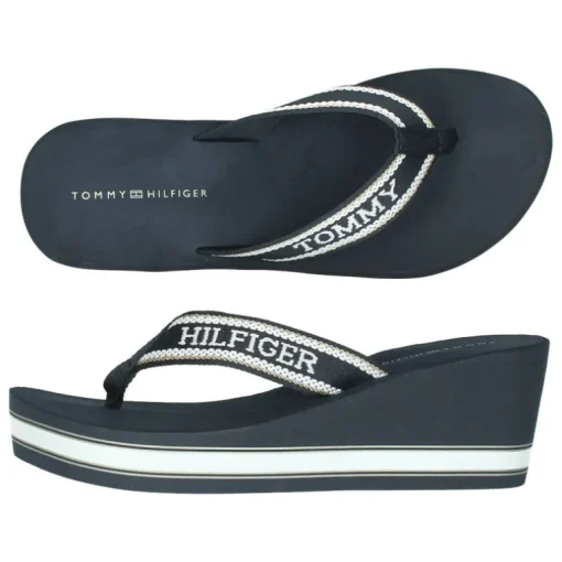 Blauwe teenslippers