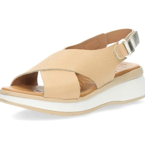 Cognac sandalen