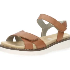 Cognac sandalen