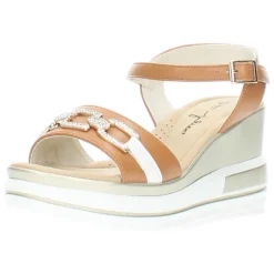 Cognac sandalen