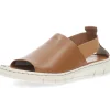 Cognac sandalen