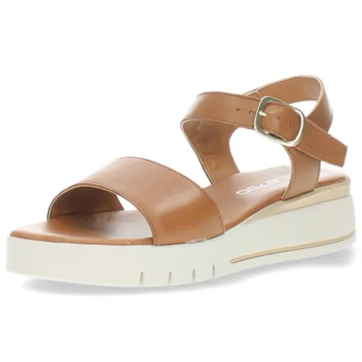 Cognac sandalen