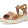 Cognac sandalen