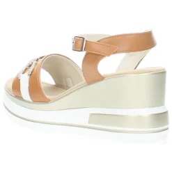 Cognac sandalen