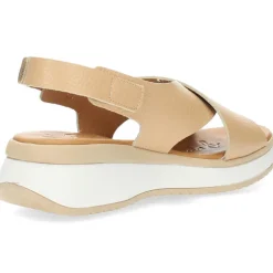 Cognac sandalen