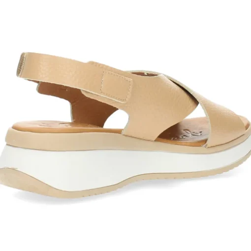 Cognac sandalen