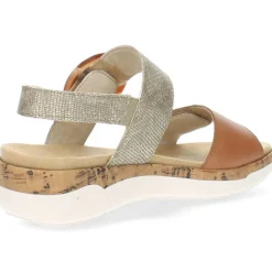 Cognac sandalen