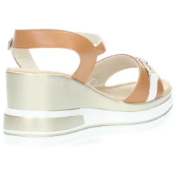 Cognac sandalen