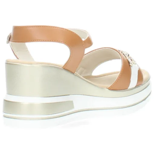 Cognac sandalen