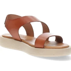 Cognac sandalen