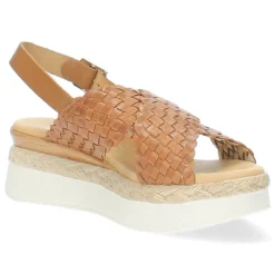 Cognac sandalen