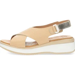Cognac sandalen