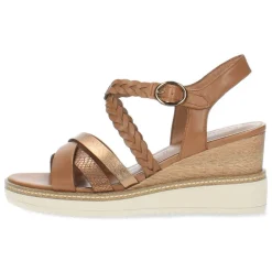 Cognac sandalen