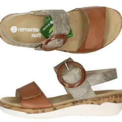 Cognac sandalen