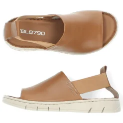 Cognac sandalen