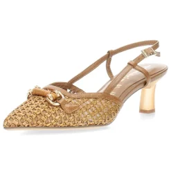 Cognac slingbacks