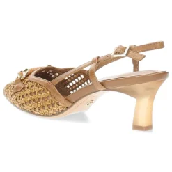 Cognac slingbacks