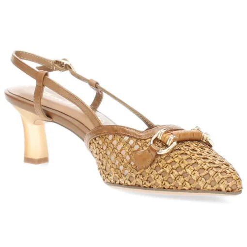 Cognac slingbacks