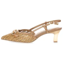 Cognac slingbacks