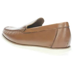 Cognac slip-ons