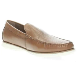 Cognac slip-ons