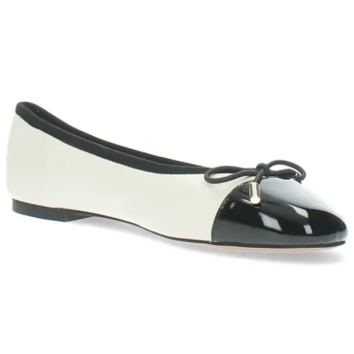 Crème/Zwarte ballerina's
