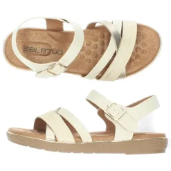 Ecru sandalen