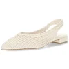 Ecru slingbacks