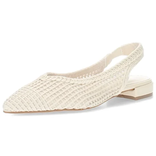 Ecru slingbacks