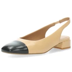 Ecru slingbacks