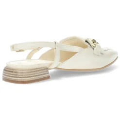 Ecru slingbacks