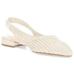 Ecru slingbacks