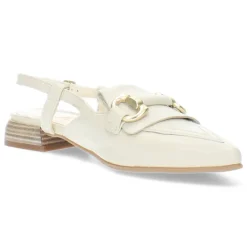 Ecru slingbacks