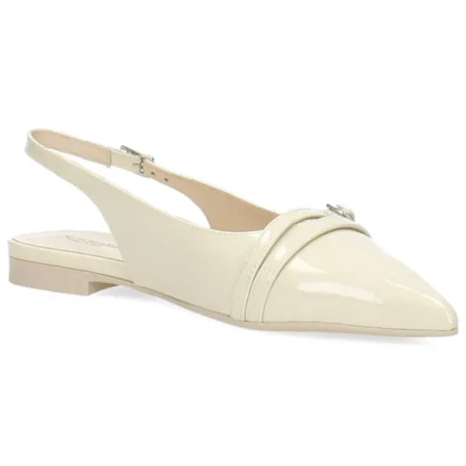 Ecru slingbacks