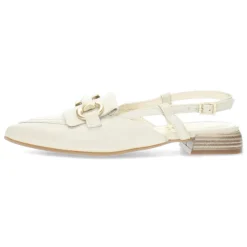 Ecru slingbacks
