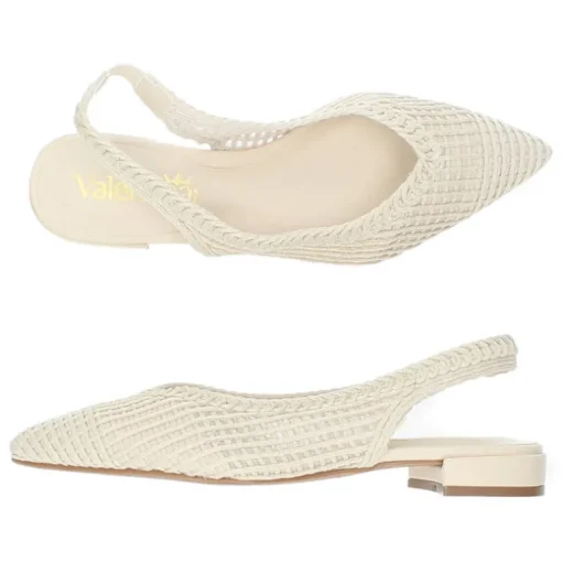 Ecru slingbacks