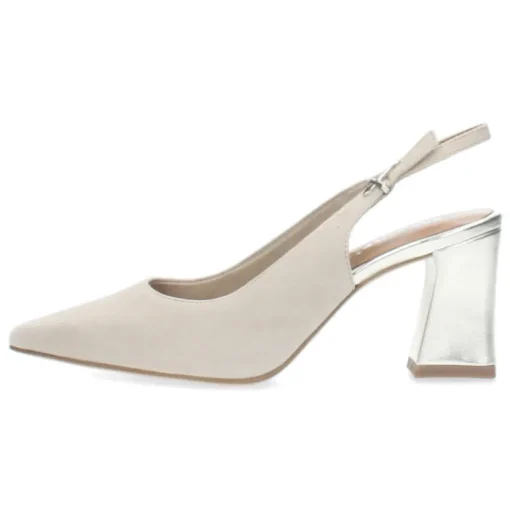 Grijs/beige slingbacks