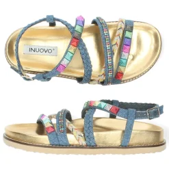 Jeansblauwe sandalen